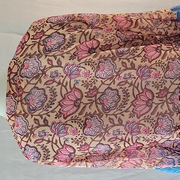 Soft Surroundings Pergola Blouse Embroidered Boho Hippie Peasant Top Small - Picture 6 of 9